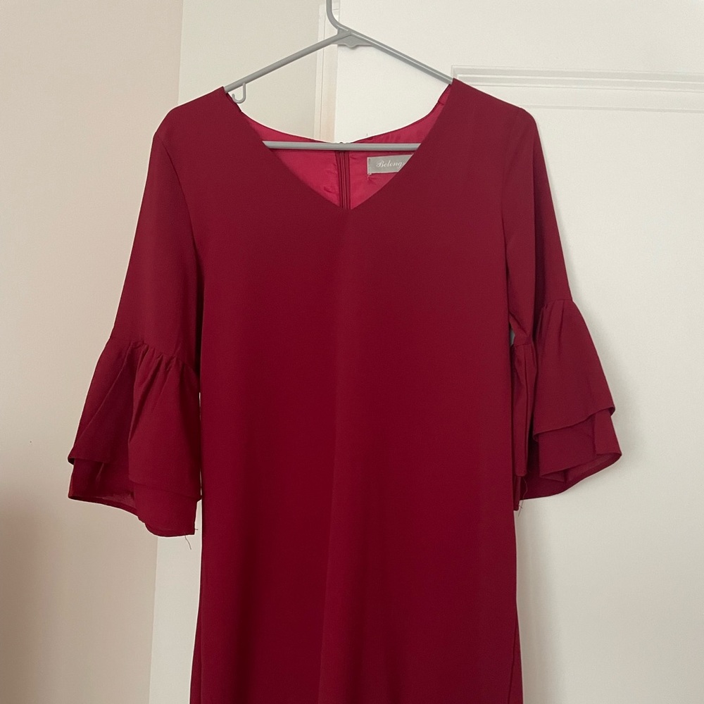Bell Sleeve Shift Dress